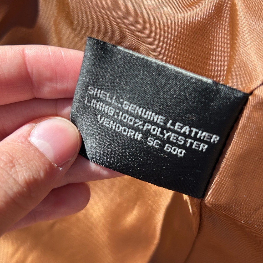 Womens vintage 70’s Brown Leather Coat LNR - Picture 5 of 9